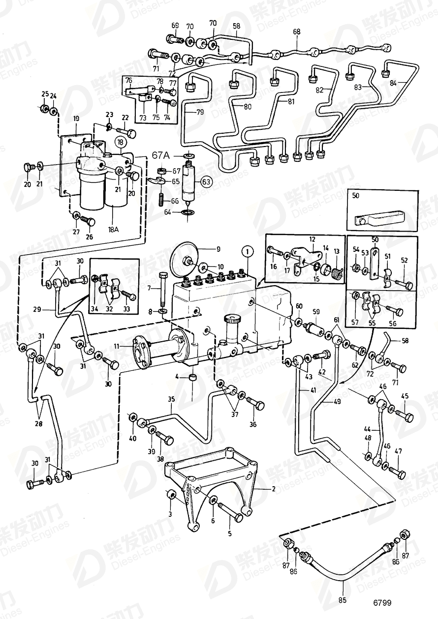 VOLVO Cylinder Head 468749 Drawing VOLVO Cylinder Head 468749 Drawing